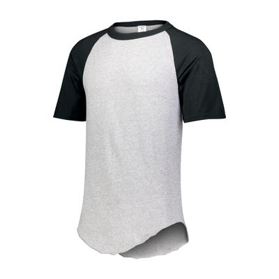 Augusta Sportswear Youth Baseball Short Sleeve Tee 2.0, Athletic Heather/Black, L