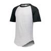Augusta Sportswear Youth Baseball Short Sleeve Tee 2.0, Athletic Heather/Black, L