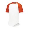 Augusta Sportswear Youth Baseball Short Sleeve Tee 2.0, White/Orange, L