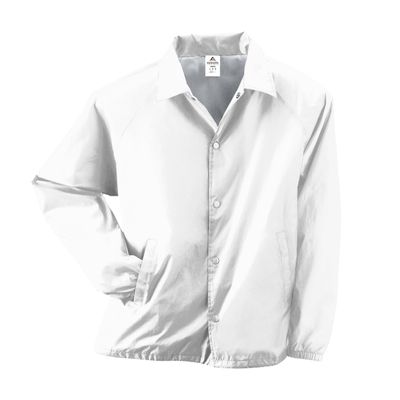 Augusta Sportswear Unisex-Adult Nylon Coach's Jacket/Lined, White, XX-Large