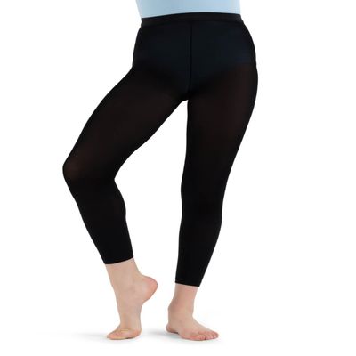 Capezio girls Hold & Stretch Footless Tight Socks, Black, Medium/Small (6-8)