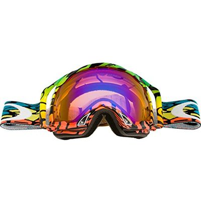 Oakley Unisex-Adult Splice Snow Goggles (CB Text Peyote w/HI Persimmon, One Size)