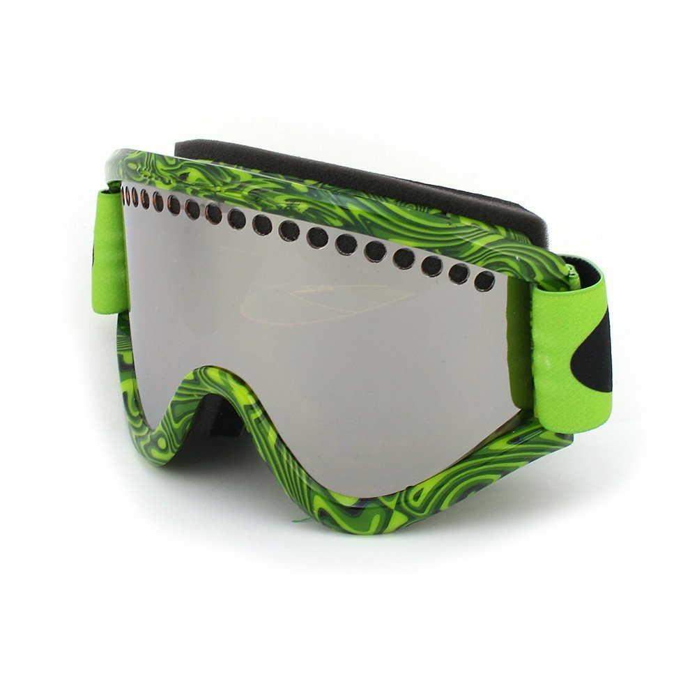 Oakley Unisex Adult Elevate Rectangular Plutonite Snow Goggles (Grenade slime, Black Iridium)