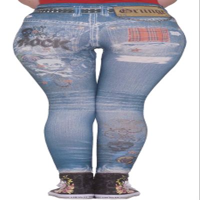 Forum Novelties Women's Novelty Grunge Jean Leggings, Multi, Medium/Large