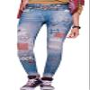 Forum Novelties Women's Novelty Grunge Jean Leggings, Multi, Medium/Large view 2