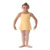 Mirella Girl's Georgette Mock Wrap Dance Skirt Buttercup Small view 1