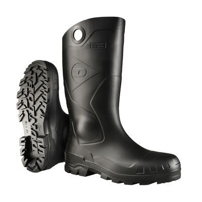 DUNLOP Chesapeake Rubber Boots for Men & Women  PVC - Waterproof - Lightweight Garden, Fishing & Rain Boots with Soft Toe and Wide Calf  Black  Size 315