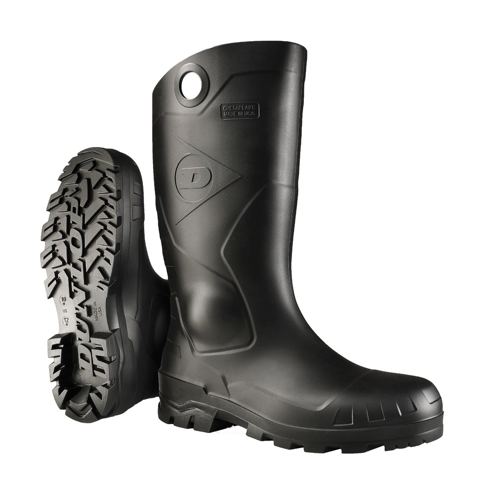 DUNLOP Chesapeake Rubber Boots for Men & Women  PVC - Waterproof - Lightweight Garden, Fishing & Rain Boots with Soft Toe and Wide Calf  Black  Size 315