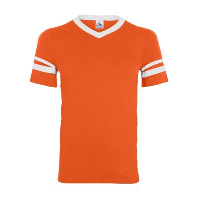 Augusta Sportswear Sleeve Stripe Jersey, X-Large, Orange/White