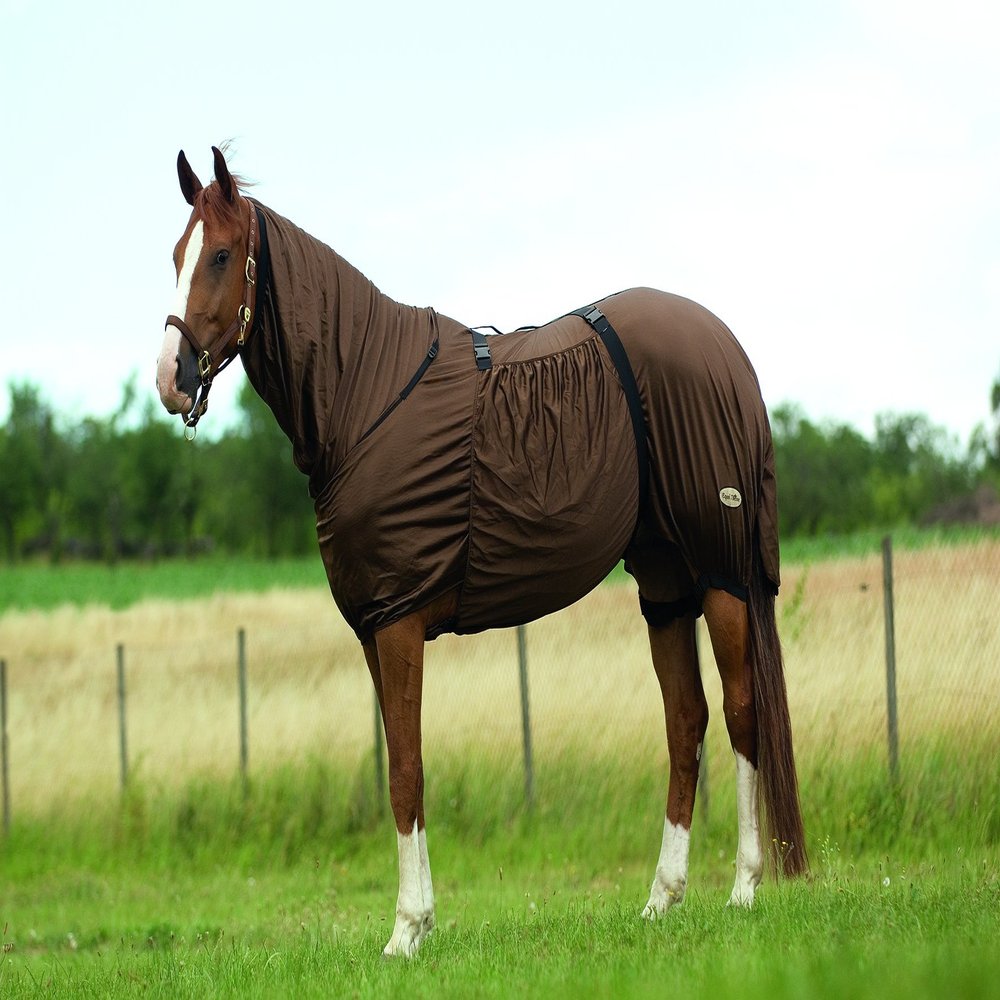EKKIA Equestrian Equipment Brown E-T Sweet Itch Sheet Brown 6'9 400114469 400114469