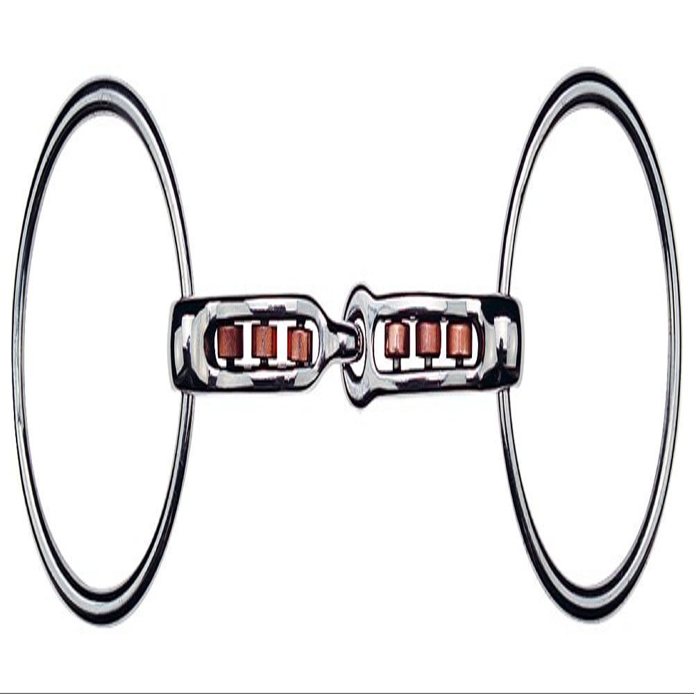 FEELING Ring Snaffle with cherry roller - Size of mouthpiece : 125 mm -