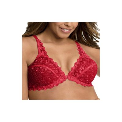 Valmont Valmont Front Close Lace Cup Underwire Bra RD, 40C Red