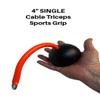 Ironcompany.com LPG Muscle Tri-Bells 4" Single Dome Tricep Rope Cable Machine Attachment view 3