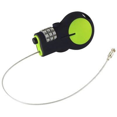 Lewis N. Clark Cable Luggage Lock | TSA Approved | Travel Or Bike Lock | Set Your Own Combination | 30-inch Retractable Steel Cable | Green