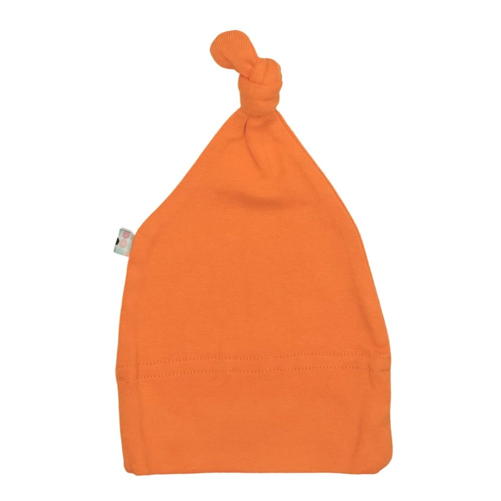 Babysoy Unisex-Baby Newborn O Soy Hat (12-24 Months, Tangerine)