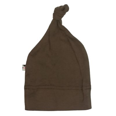 Babysoy Unisex-Baby Newborn O Soy Hat, Cocoa, 6-12 Months