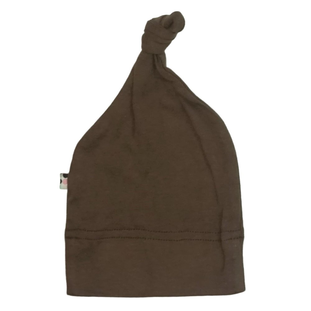 Babysoy Unisex-Baby Newborn O Soy Hat, Cocoa, 6-12 Months