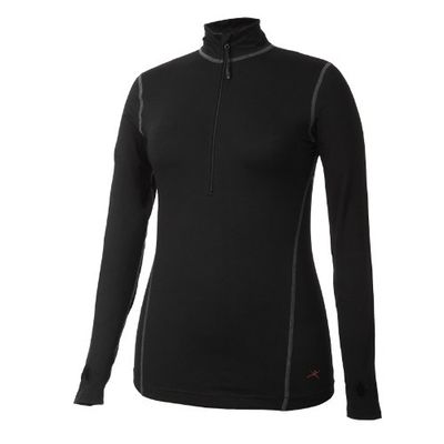 Terramar Women's Thermolator II 1/2 Zip,Black,Small