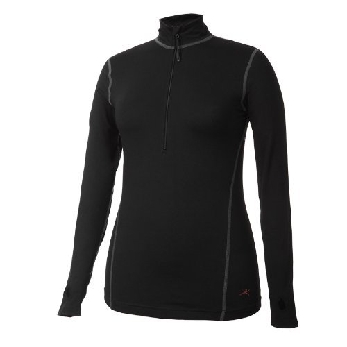 Terramar Women's Thermolator II 1/2 Zip,Black,Small