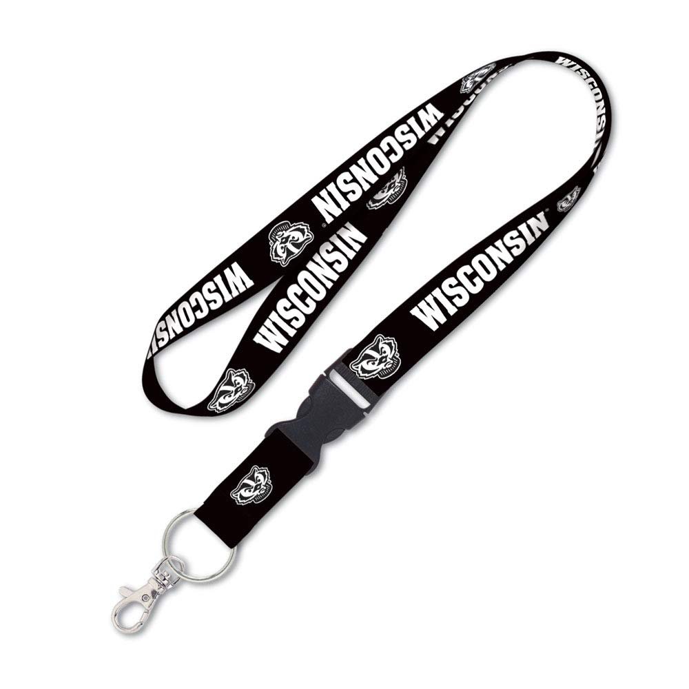 Wisconsin Badgers Blackout Lanyard w/Detachable Buckle