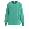 Medline 849NTJM AngelStat Unisex Snap-Front Warm-Up Scrub Jacket, Jade, Medium view 1
