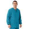 Medline AngelStat Unisex Snap-Front Warm-Up Scrub Jacket, Peacock, Size X-Small view 1