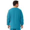 Medline AngelStat Unisex Snap-Front Warm-Up Scrub Jacket, Peacock, Size X-Small view 3