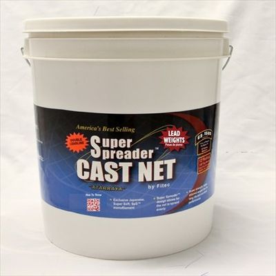 Fitec GS1500 Ultra Spreader Cast Net, Clear,8' Radius, 5/8" mesh,1.5 Lb Lead WTS