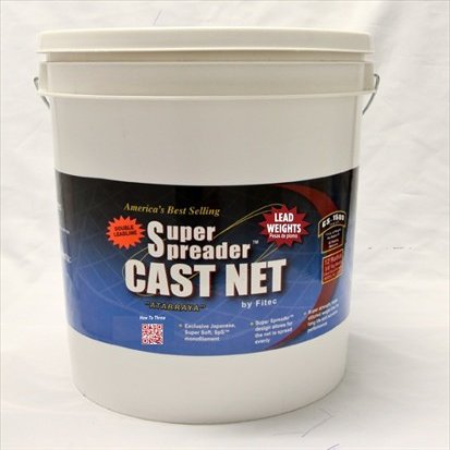 Fitec GS1500 Ultra Spreader Cast Net, Clear,8' Radius, 5/8" mesh,1.5 Lb Lead WTS