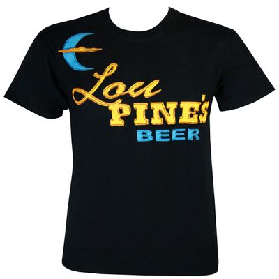 True Blood Lou Pines Beer Men's T-Shirt, Medium Black