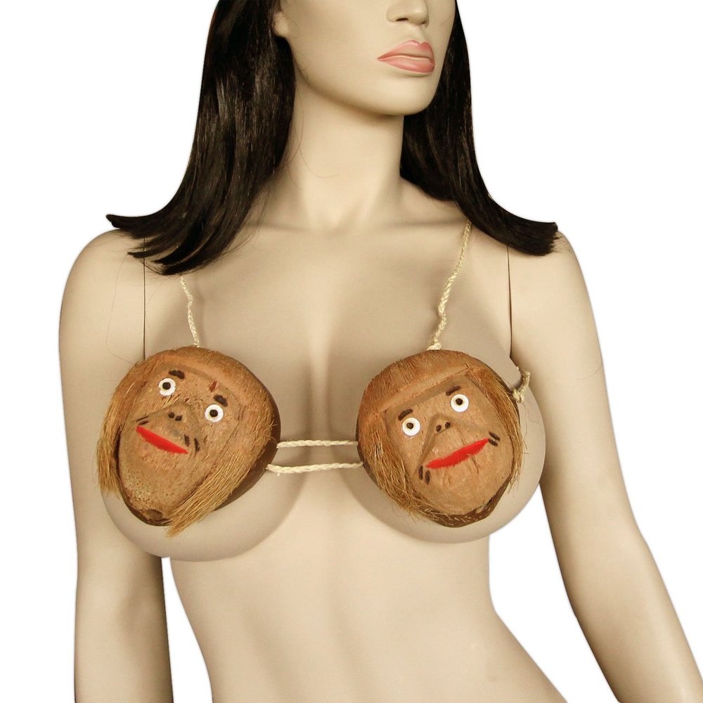 Rubies Coconut Monkey Bra Costume Accessory for Adults, Unisex One Size