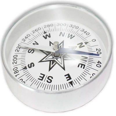 ADROIT 3 Inch Diameter Large Compass | Aluminum Casing | Dual Color Pointer | Portable | Camping Compass