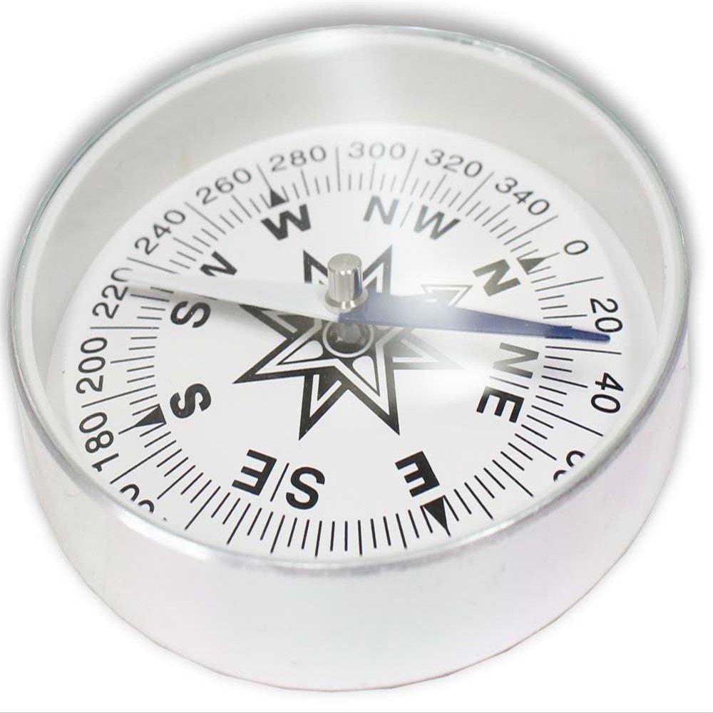 ADROIT 3 Inch Diameter Large Compass | Aluminum Casing | Dual Color Pointer | Portable | Camping Compass