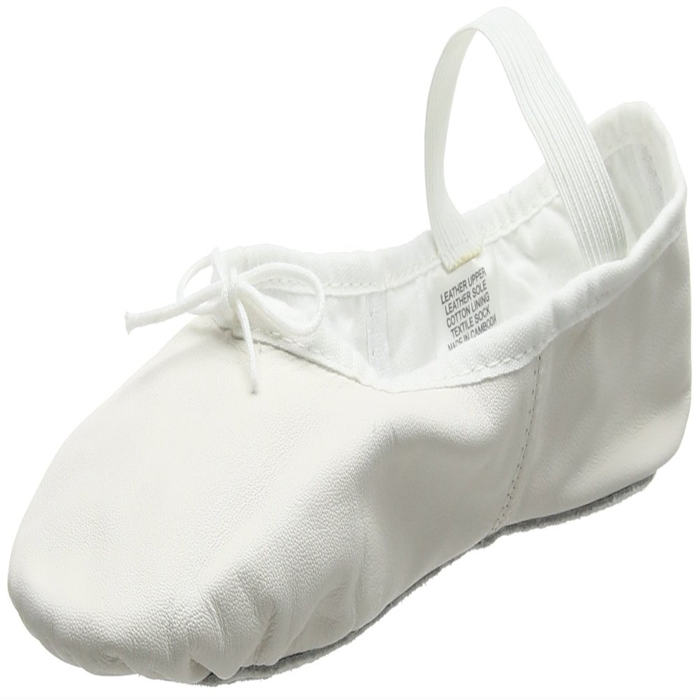 Bloch Dance Women's Dansoft Full Sole Leather Ballet Slipper/Shoe, White, 5.5 E US