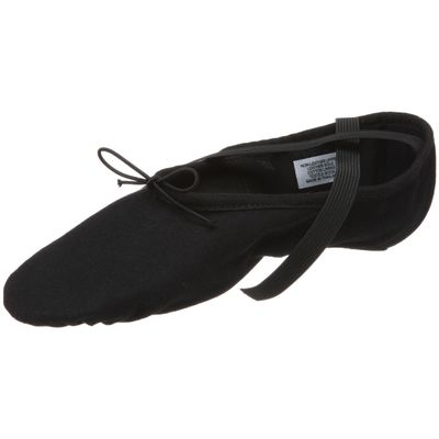 Bloch Women's Pump Split Sole Canvas Ballet Shoe/Slipper, Black, 2 D US