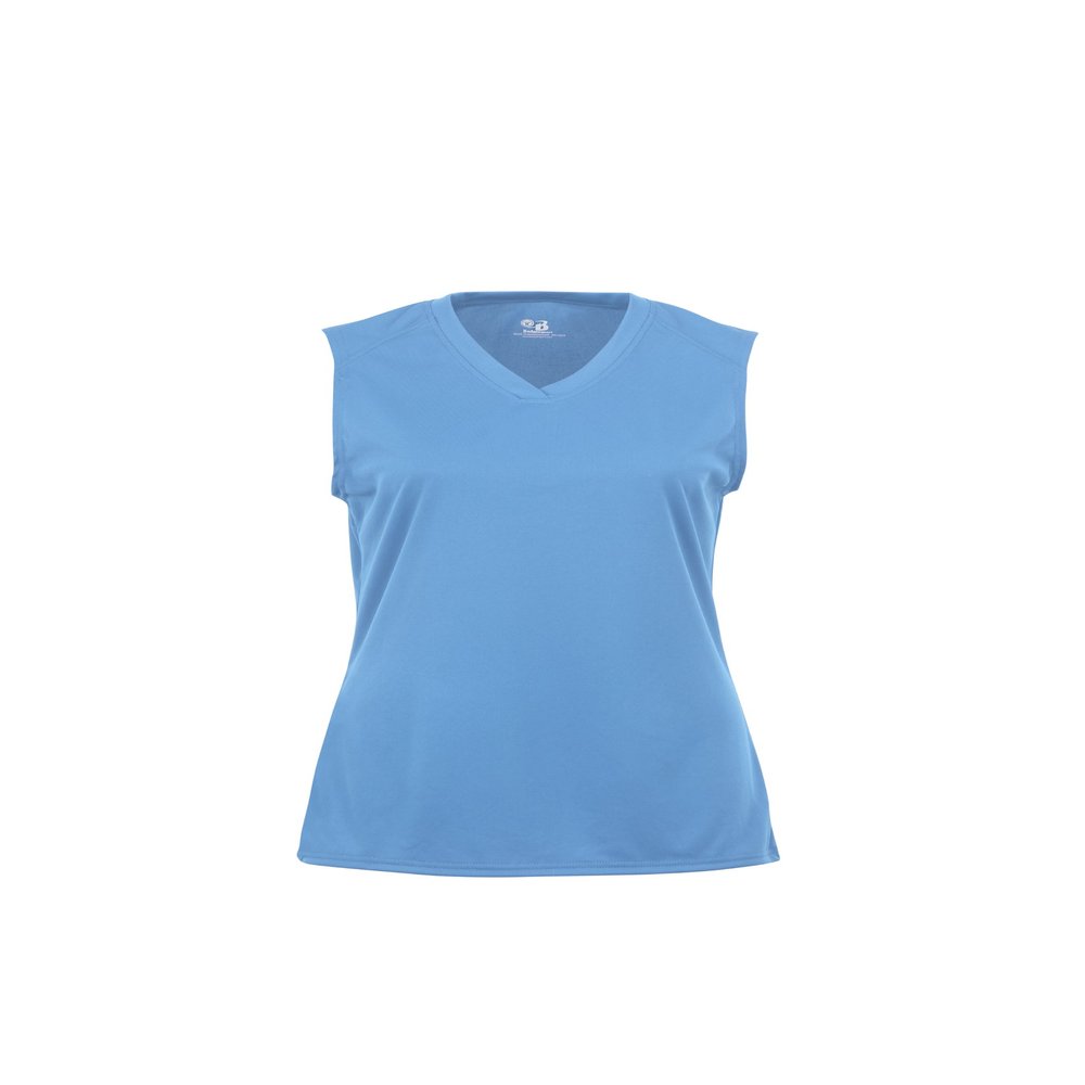 Badger Sportswear Women's B-Dry Sleeveless Performance Tee, Columbia Blue, XX-Large