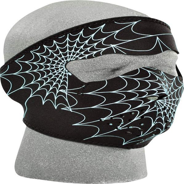 Zanheadgear Zan Full Mask Neoprene Spider Web Glow in the Dark