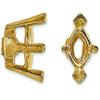14K Gold 6 Prong Marquise V-End Setting 12x6mm view 1