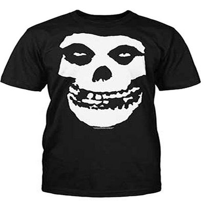 Authentic THE MISFITS Classic Fiend Skull logo T-SHIRT XL NEW - Black