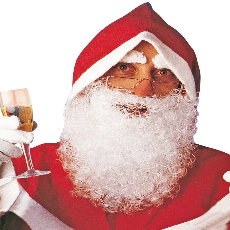 Santa Maxi Beard And Moustache Fake False Beards for fancy Dress Costumes Outfits Accessories