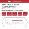 McDavid Hex Shooter Arm Sleeve, Pull-On Padded Protection, Moisture Wicking view 2