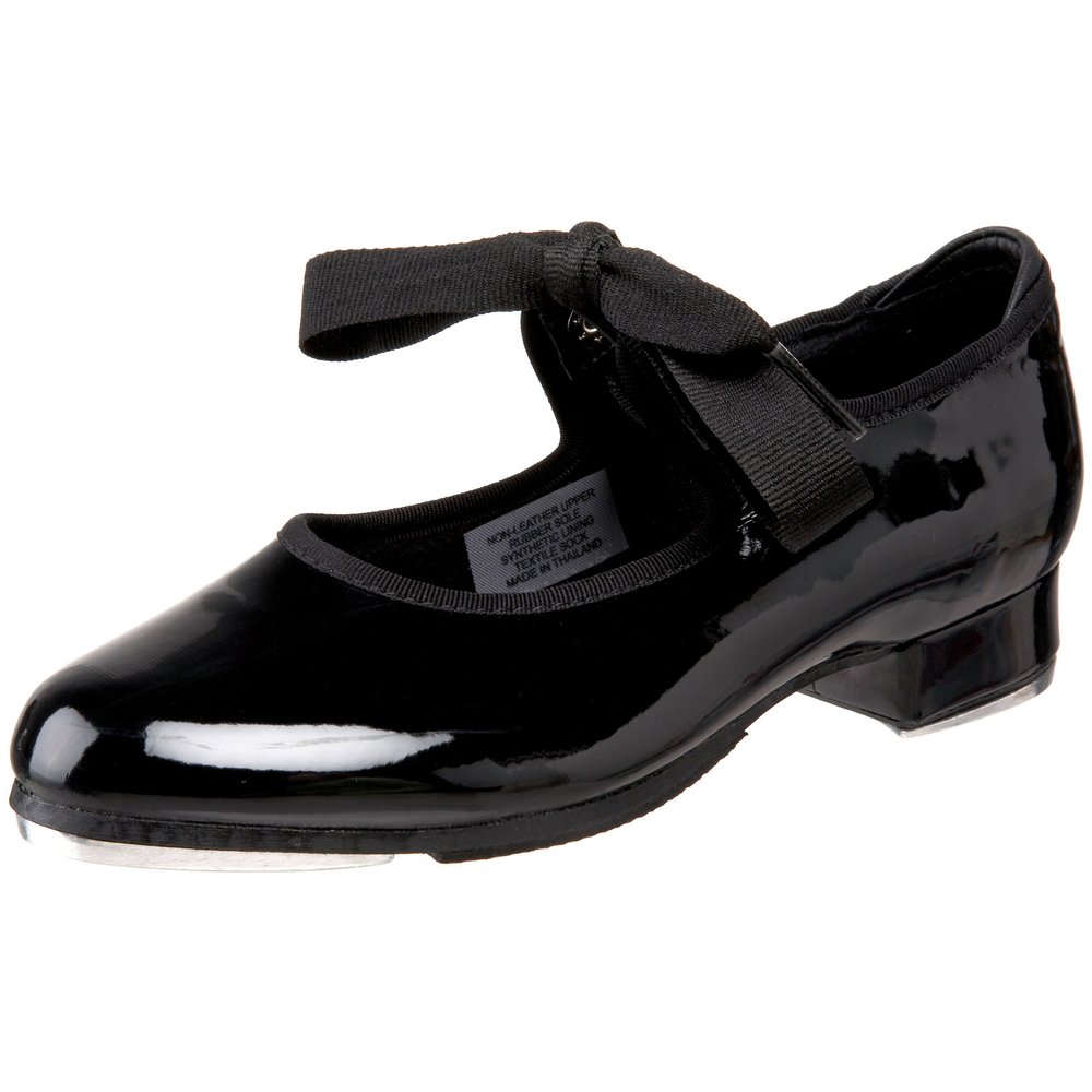 Bloch Girl's Annie Tyette Dance Shoe, Tap Shoe, Elastic Strap With Grosgrain Ribbon, Cushioned Insole, Non-Slip Sole, Techno Tap Plates Attached, Comfortable, High Durability, Superior Fit