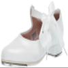 Bloch Girl's Annie Tyette Dance Shoe, Tap Shoe, Elastic Strap with Grosgrain Ribbon, Cushioned Insole, Non-Slip Sole, Techno Tap Plates Attached, Comfortable, High Durability, Superior Fit White view 1