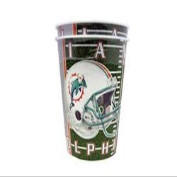 NFL Miami Dolphins Cup, 16-ounce, 2-Pack