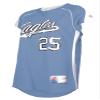 Intensity Women's Two Button Softball Top, Columbia Blue/White, Medium view 1