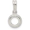 Sterling Silver Round Pendant Setting 3mm view 1