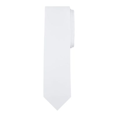 Jacob Alexander Boy's Regular Self Tie Prep Solid Color Necktie - White