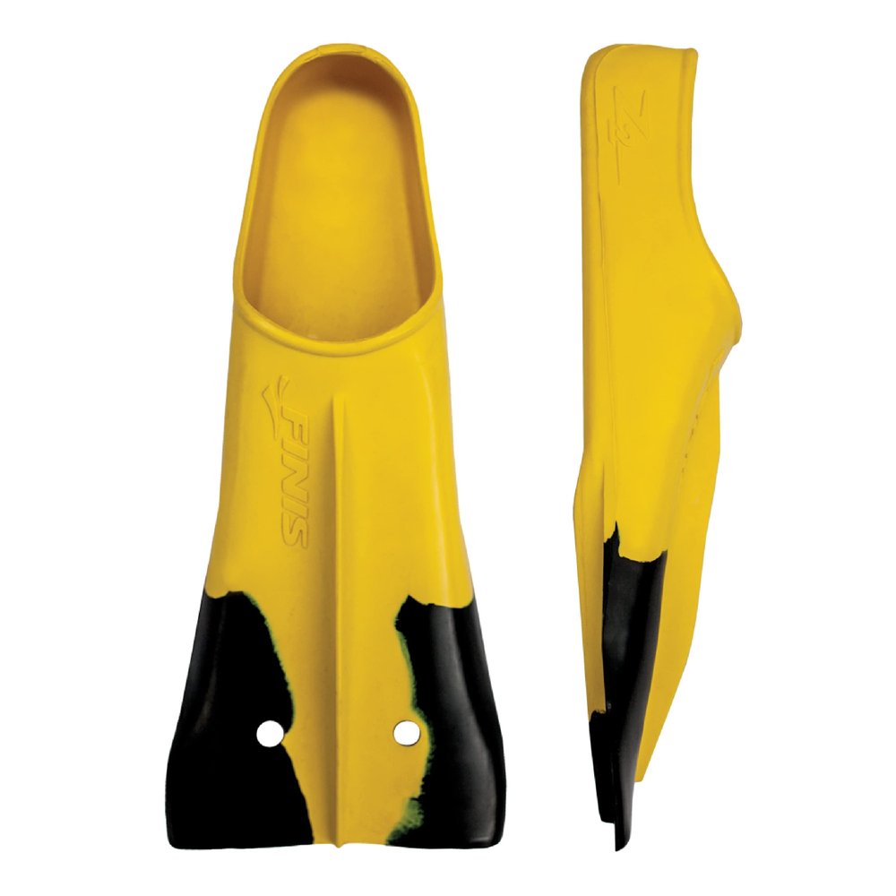 FINIS Z2 Gold Zoomers Swim Fins - Short Blade Training Fins for Strength & Speed - Natural Rubber Fit - Size C