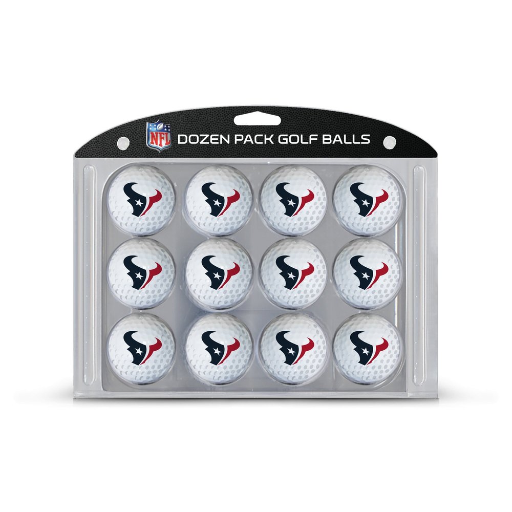 Team Golf NFL Houston Texans Golf Balls, 12 Pack Dozen Regulation Size Golf Balls, 12 Pack, Full Color Durable Team Imprint