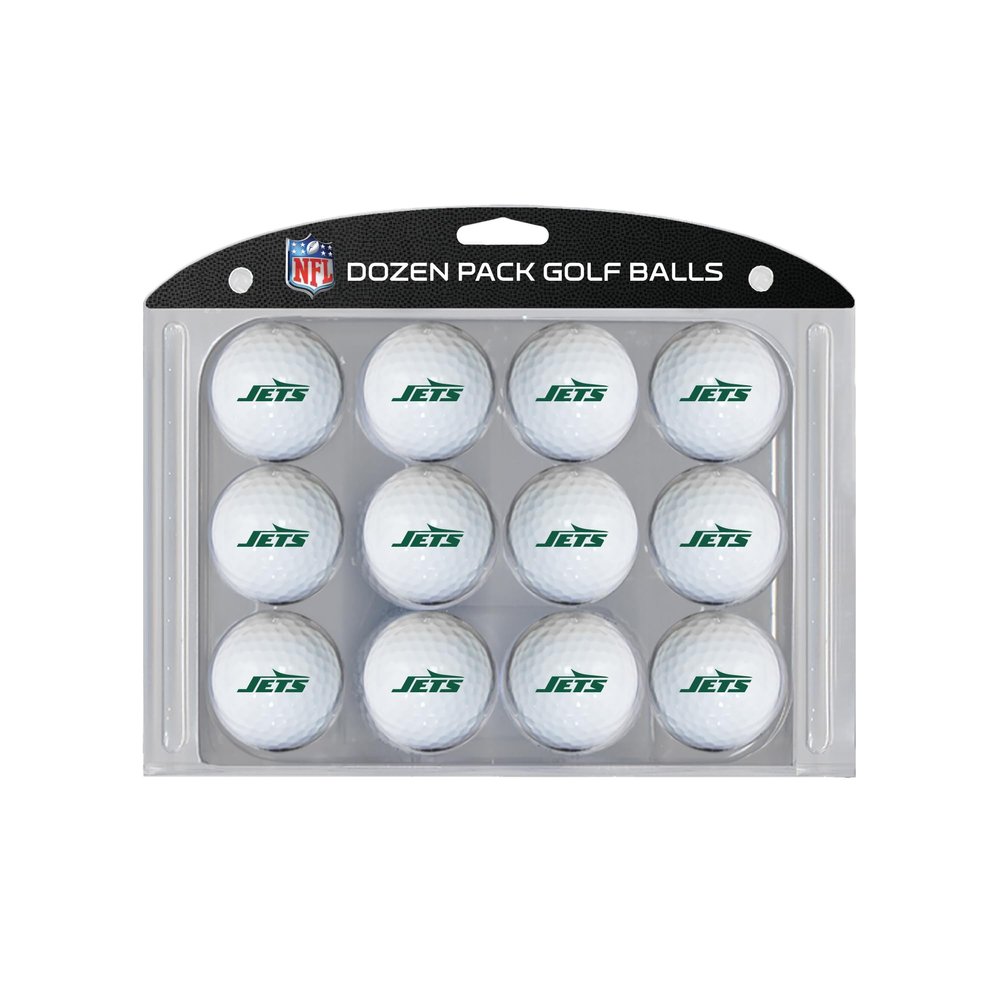 Team Golf NFL New York Jets Golf Balls, 12 Pack Dozen Regulation Size Golf Balls, 12 Pack, Full Color Durable Team Imprint